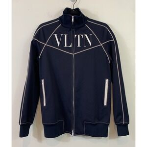NWT Valentino Garavani VLTN Jacket Womens Size 4 Blue Zip Front